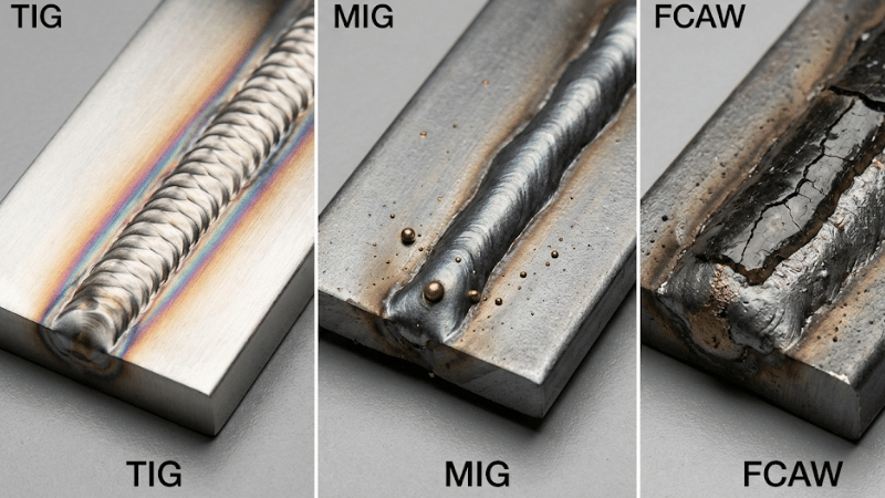 Weld Bead Comparison Triptych