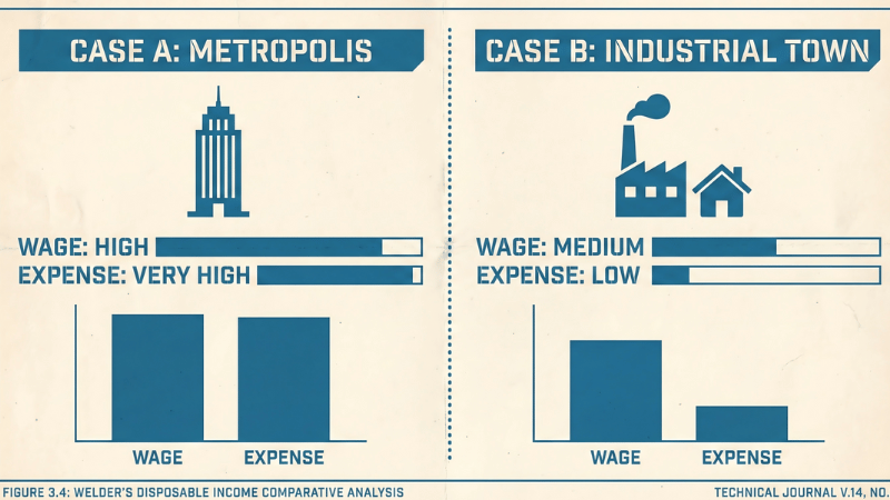 Welder salary versus cost of living

