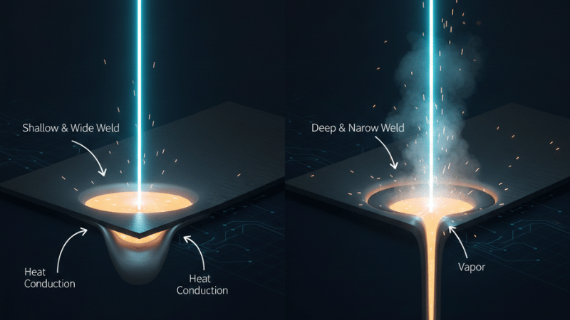 conduction vs keyhole laser welding