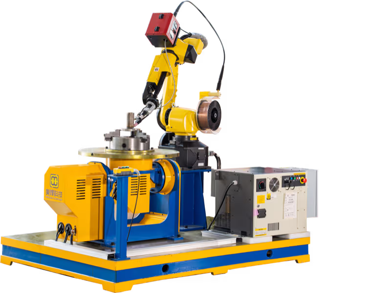 Automated robot arm for precision welding equipment